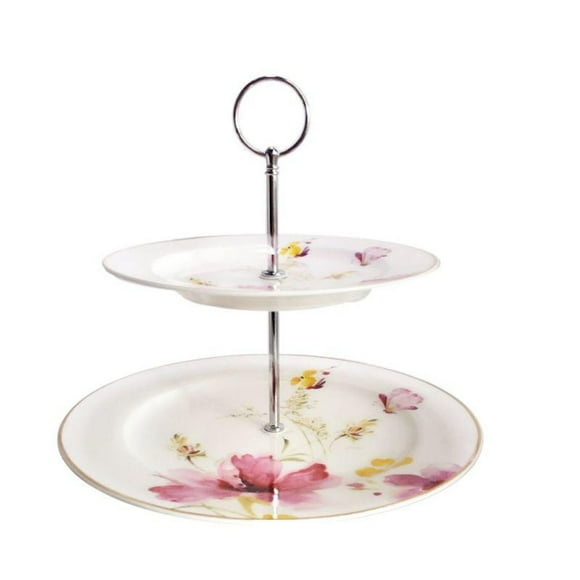 2 Tier Floral Cake Stand