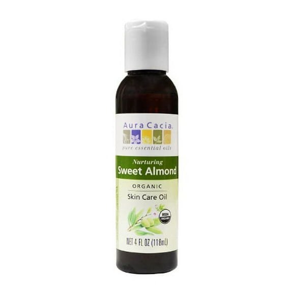 Aura Cacia Organics Sweet Almond 100% Pure Skin Care Oil - 4 Oz, 2 Pack
