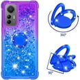 thumbnail image 2 of Clear Case for Xiaomi 12 Lite (Not Xiaomi 12) with Kickstand for Girls Women, Floating Liquid Holographic Sparkle Glitter Case Bling Gradient Quicksand Cover for Xiaomi 12 Lite JB Purple Navy, 2 of 14