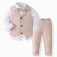 thumbnail image 2 of Paguaki Baby Boy Clothes Suits Tuxedo Gentleman Outfits Formal Shirt Vest Pants Baby Suit Sets Toddler, 2 of 4