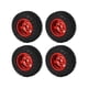 thumbnail image 5 of Juego de 4 neumáticos de Goma Delanteros y Traseros de 55 mm y Llantas de Metal de 5 radios para Coche RC AXIAL SCX24 1/24 Rojo, 5 of 8