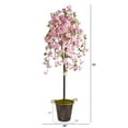 thumbnail image 2 of Nearly Natural 6ft. Cherry Blossom Artificial Tree in Decorative Metal Pail with Rope, 2 of 4