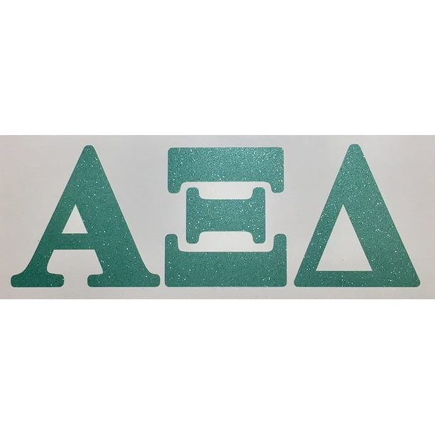 Alpha Xi Delta Sorority Sea Foam Glitter Letter Sticker Decal Greek 2