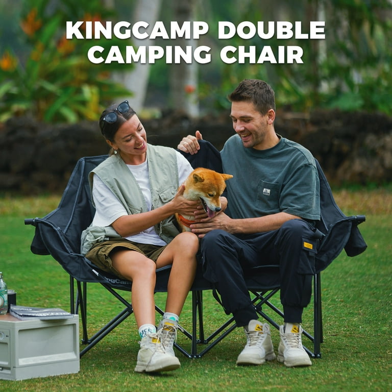 KingCamp Oversized Double Camping Chair, Loveseat Folding Camping