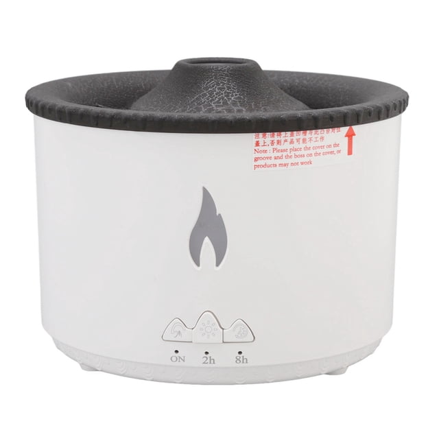Marcina de Volcán Con Efecto Llama, Ultrasonido de Alta Frecuencia, Tanque de Agua Abierto, Difusor de Aceite esencial de 300 ml Para Dormitorio, Oficina, Sala de Estar,