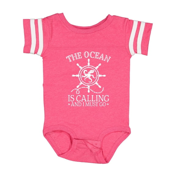 Inktastic Ocean is Calling Cute Nautical Octopus Boys or Girls Baby Bodysuit