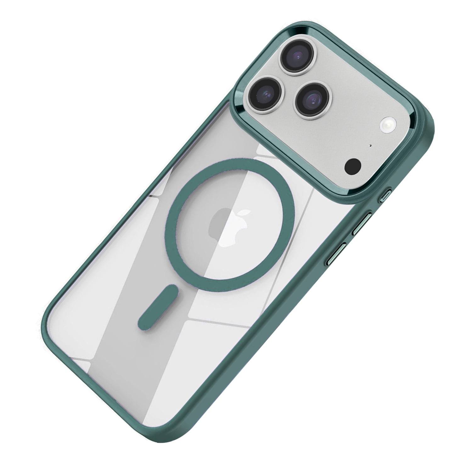 Clear Shiny Protective Cover for iPhone 17 Pro Max - Green