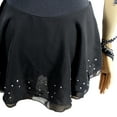 thumbnail image 5 of LIUHUO Custom Figure Skating Dress Girls Ladies Spandex Black with Streamlined Flower Diamond Embellishments, 5 of 8