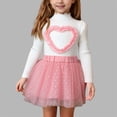 thumbnail image 2 of KyCheLot Toddler Baby Girls Skirt Set Spring Knit Soft Long Sleeve Tops Tulle Skirts Outfit 9 Months-5 Years, 2 of 7