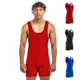 thumbnail image 1 of Matman Edge Malla de Lucha para Hombre y Niño, Spandex, Color Sólido (Rojo, Grande), 1 of 7