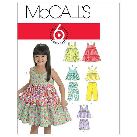 McCall's Pattern Toddlers' and Children's Tops, Dresses, Shorts and Pants, (1, 2, 3)