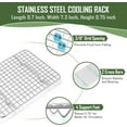 thumbnail image 3 of duomi-10.4 Inch Baking Pan with Rack Set, Stainless Steel Rectangular Toaster Oven Cookie Pan with Cooling Rack, Professional Bakeware, Extra Thick & Rolled Rim, Dishwasher Safe, 3 of 4
