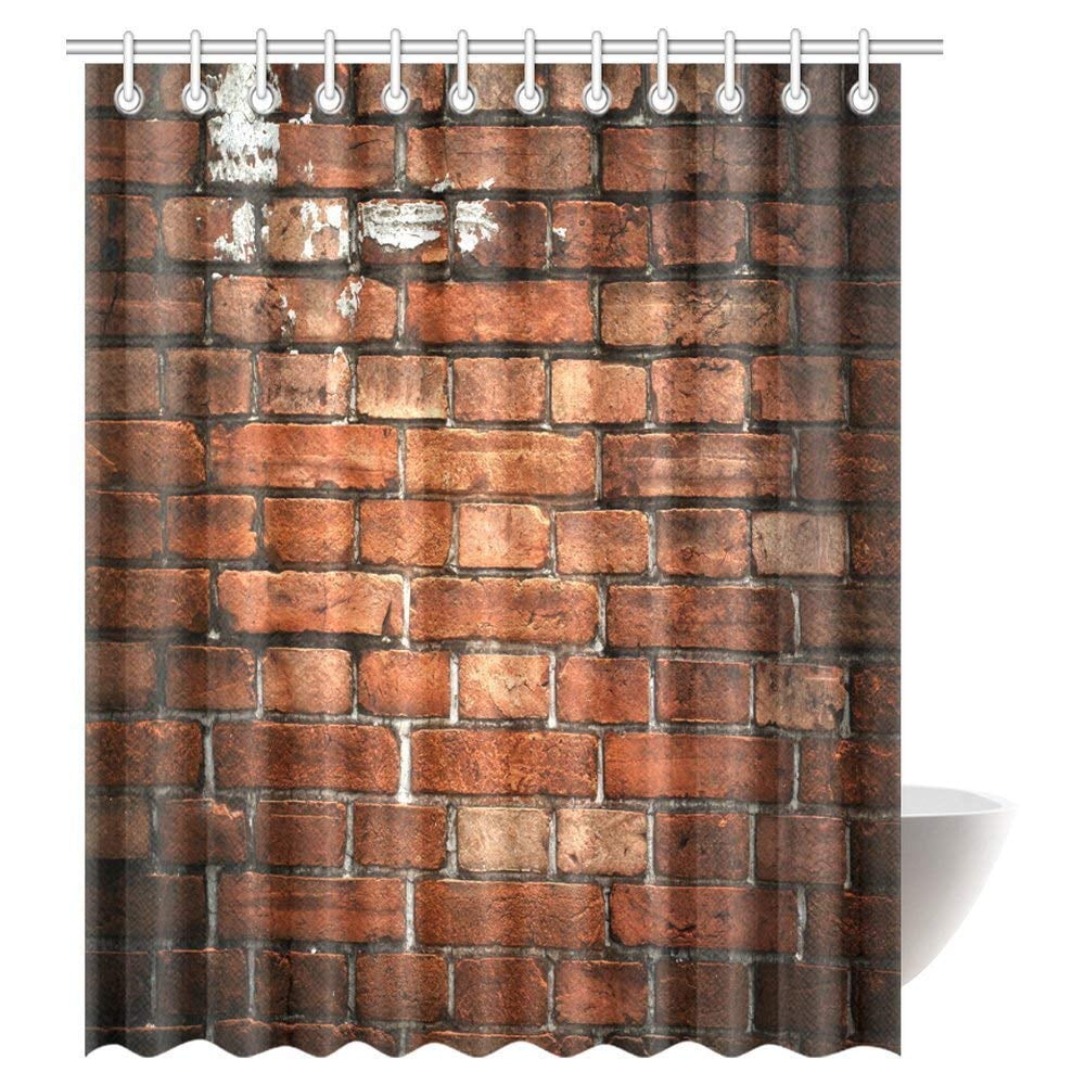 BPBOP Rustic Home Decor Shower Curtain, Ancient Retro Old Fashioned
