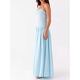 thumbnail image 2 of Women's Frill Spaghetti Strap Maxi Dress with Smocked Frill Stretch and 100% Polyester Fabric for Flowy Silhouette, 2 of 30