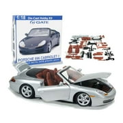 Silver Porsche 996 Convertible 1:18 Scale DieCast Model Kit