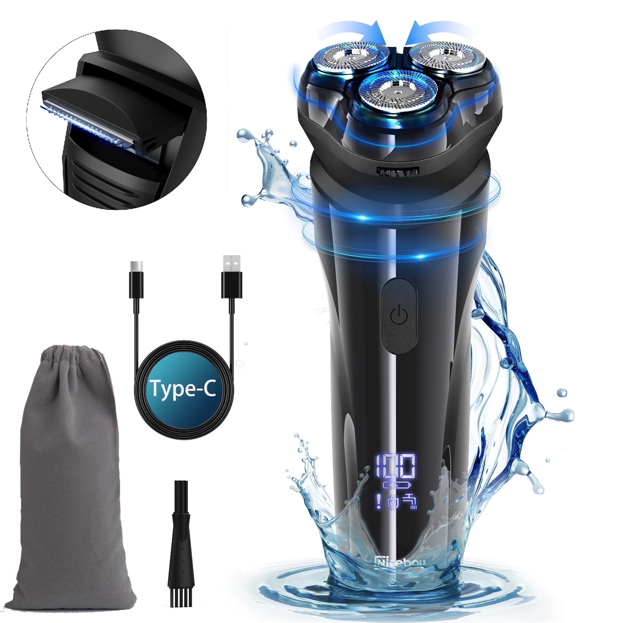 Braun Series 9 Sport+ Electric Shaving Razor with Clean and Charge