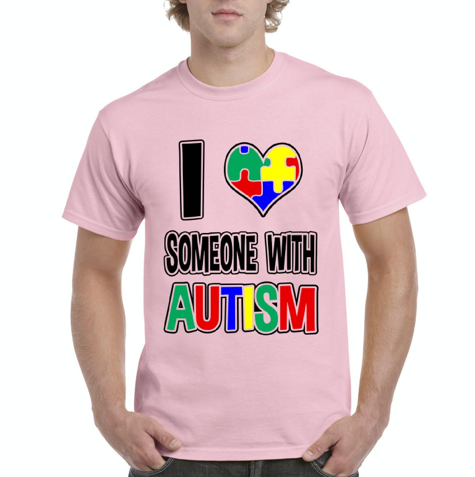 IWPF - Mens I Love Someone with Autism Short Sleeve T-Shirt - Walmart