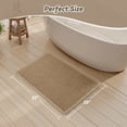 thumbnail image 5 of SIXHOME Bathroom Rugs Waffle Bath Rug Super Soft Absorbent Non Slip Bath Mat Beside Tub Rubber Backed Machine Washable Bathroom Rugs with Tassels Boho Bathroom Decor 20" x 32" Brown, 5 of 7