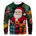 thumbnail image 1 of Sudaderas sin capucha para hombre, estilo casual, a la moda, con cuello redondo, estampado, de manga larga, blusas de manga larga y cuello redondo, blusas de poliéster para hombre, 1 of 4