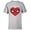 Athletic Heather, variant on Spider-Man Eighties Heart Mask Logo - Short Sleeve T-Shirt for Kids - Customized-Red