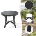 thumbnail image 4 of Ulax Furniture Outdoor Aluminum Bronze Round Side Table, 4 of 6