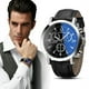 thumbnail image 1 of Reloj de cuarzo para hombre, relojes de moda para hombre, de piel sintética, con cristales Blue Ray, relojes analógicos de cuarzo., 1 of 4
