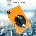 thumbnail image 4 of Dteck Case For Apple iPad Pro 11" 2nd Generation 2020/Pro 11" 1st Gen 2018, Shockproof Armor Heavy Duty Protective Cover Kickstand Handstrap Rubber Case (without Screen Protector)11 inch,Orange, 4 of 6