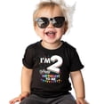 thumbnail image 2 of I'm 2 Birthday Shirt for Boys & Girls Happy Birthday to Me Unisex Toddler Tee Black Shirt 2T, 2 of 5