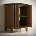 thumbnail image 6 of Troyes 24" Freestanding Bathroom Vanity in Brown Oak with Black 3-Hole Widespread Sink Top, 6 of 7