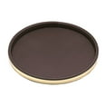 thumbnail image 2 of Kraftware Corp. 50330 Sophisticates Brown W/ Polished Gold Deluxe 14 Inches Tray, 2 of 3
