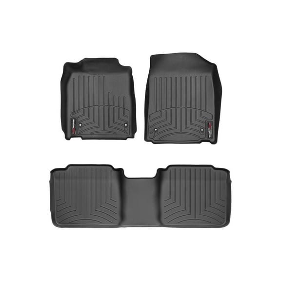 WeatherTech Custom Fit FloorLiners compatible with 2007-2012 Lexus ES - 1st & 2nd Row, Black