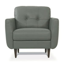 Acme Furniture Chair, Pesto Green Leather 54962