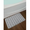 thumbnail image 2 of Abstract Bath Mat, Repeated Geometric Shapes in Traditional Art Portuguese Tile Pattern, Plush Bathroom Decor Mat with Non Slip Backing, 29.5" X 17.5", White and Pale Taupe, by Ambesonne, 2 of 2