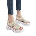 thumbnail image 4 of VerPetridure Women's Sandals Summer Casual Breathable Sandals Casual Sponge Cake Bottom Fish Mouth Sandals, 4 of 6