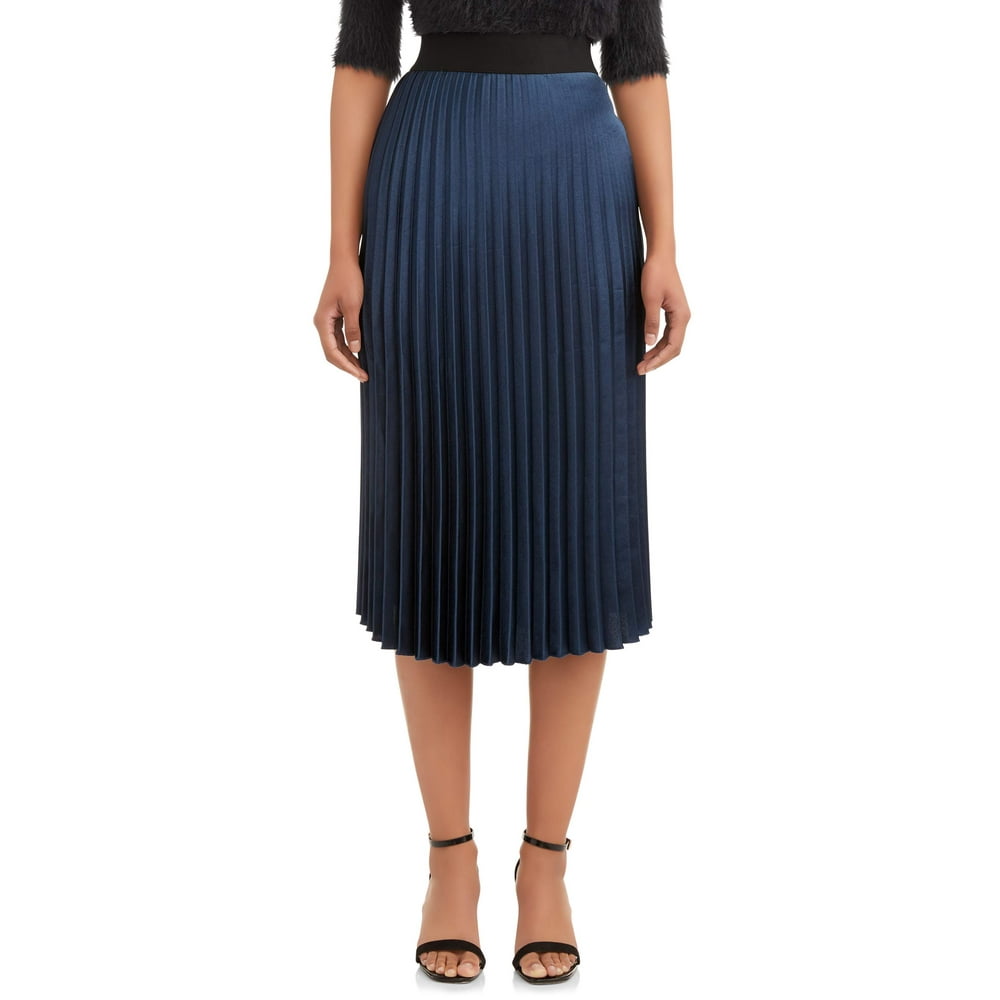 Time and Tru - Time and Tru Women's Pleated Skirt - Walmart.com ...