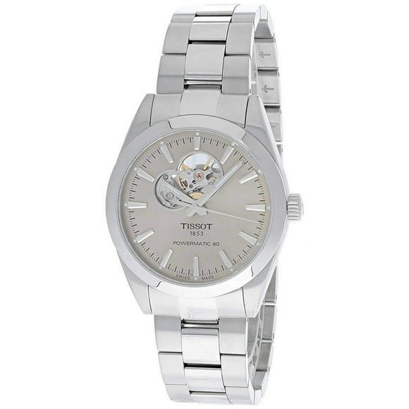 Tissot T1274071108100 Men's Gentleman Open Heart Grey Dial Watch