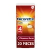 Nicorette Nicotine Gum, Stop Smoking Aids, 4 Mg, Cinnamon Surge, 20 Count
