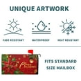 thumbnail image 5 of Merry Christmas Red and Gold Mailbox Covers Magnetic Red Poinsettia Outdoor Mailbox Cover Standard Size 25.5 x 21 Christmas Holiday Mailbox Wrap Post Letter Box Cover Decor for Home Garden Yard, 5 of 6