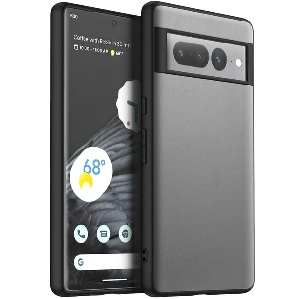 Funda de piel de silicona de nivel X para Google Pixel 7 Pro, color gris