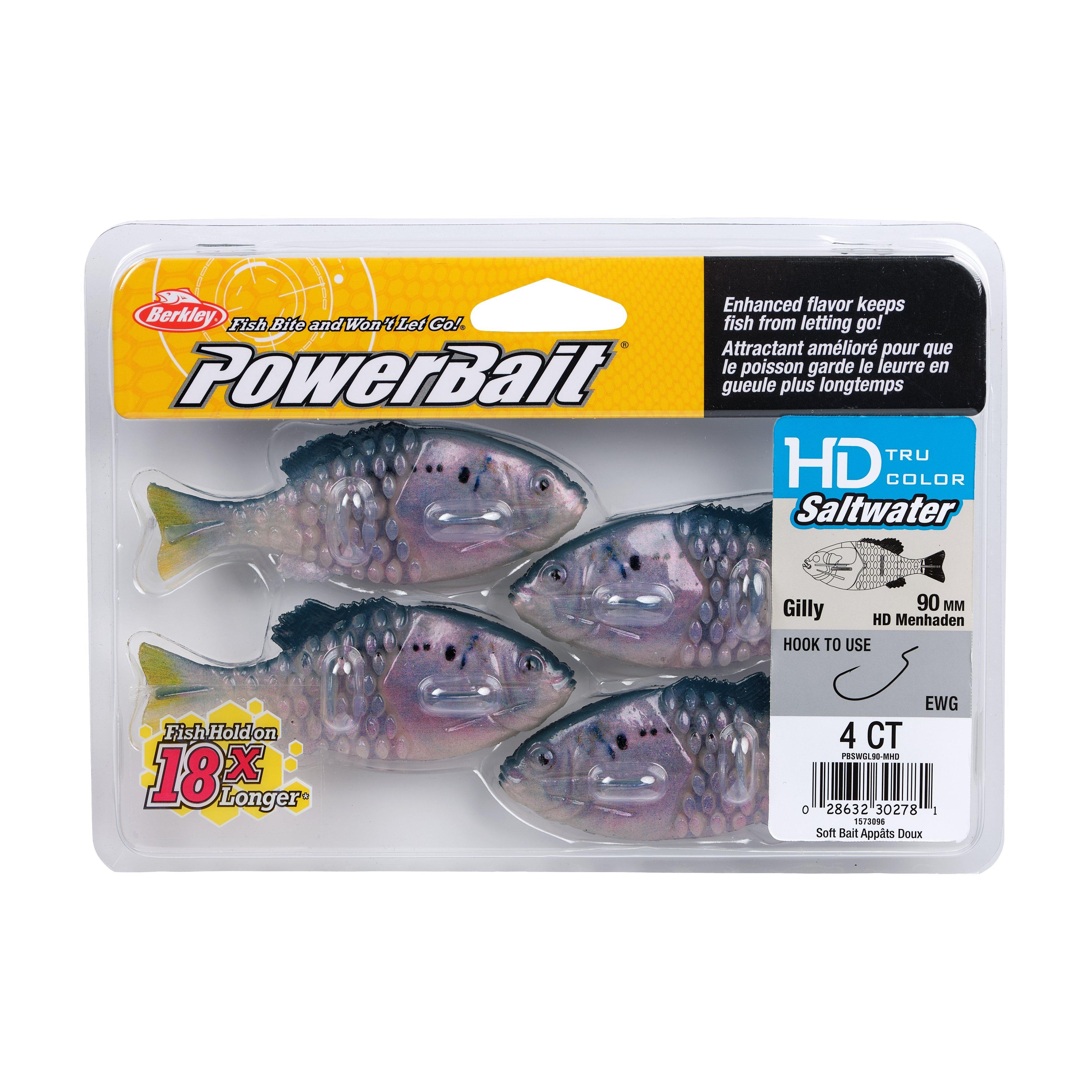Berkley PowerBait Saltwater Gilly Fishing Soft Bait, HD Menhaden, 3.5 inch