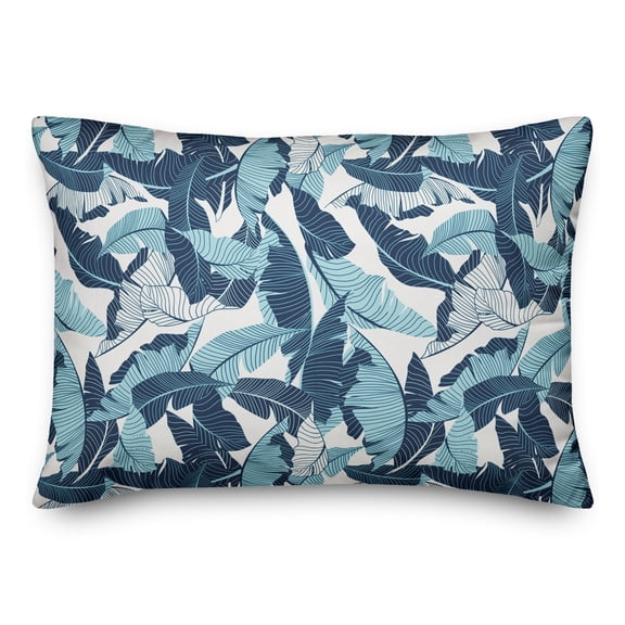 Creative Products Navy Palm Pattern 14x20 Indoor / Outdoor Pillow