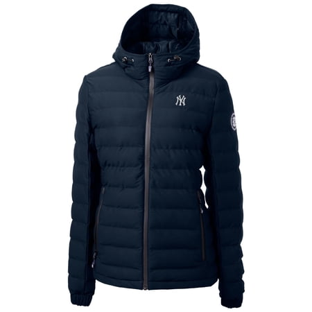 Women s Cutter & Buck Navy New York Yankees Mission Ridge Repreve Puffer Full-Zip Jacket