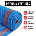 thumbnail image 2 of SEALTECH Heavy Duty Safety Debris Netting Rolls - Fire Retardant,1/4” Mesh roll, for Scaffold Enclosure, Visibility Barrier, for Construction & Agricultural Use. (Blue-4 ft X 100 ft), 2 of 7