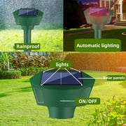 2 Pack Solar Mole Repeller Gopher Deterrent Outdoor Groundhog Repellent Ultrasonic Snake Repeller With LED Lightsfor Yard Lawn Garden