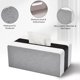 thumbnail image 5 of Funda para caja de pañuelos, funda de piel sintética para caja de pañuelos rectangular para decoración del hogar, la oficina y el coche, color negro, 5 of 7