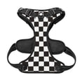 thumbnail image 5 of Lsque Black and White Checkerboard Dog Harness, No-Pull Pet Harness with 2 Leash Clips, Adjustable Soft Padded Dog Vest with Easy Control Handle for Large Dogs-X-Large, 5 of 9