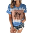 thumbnail image 1 of Casual Mujer Verano Sexy Gradiente Estampado Regular Flor Mujer Manga corta Top Fridja ghk4761, 1 of 4