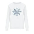 thumbnail image 6 of Christmas Sweatshirt for Womens Fashion Crewneck Christmas Snowflake Printed Pullover Top Winter Long Sleeve Sweaters Loose Plus Size Blouses Tops, 6 of 6