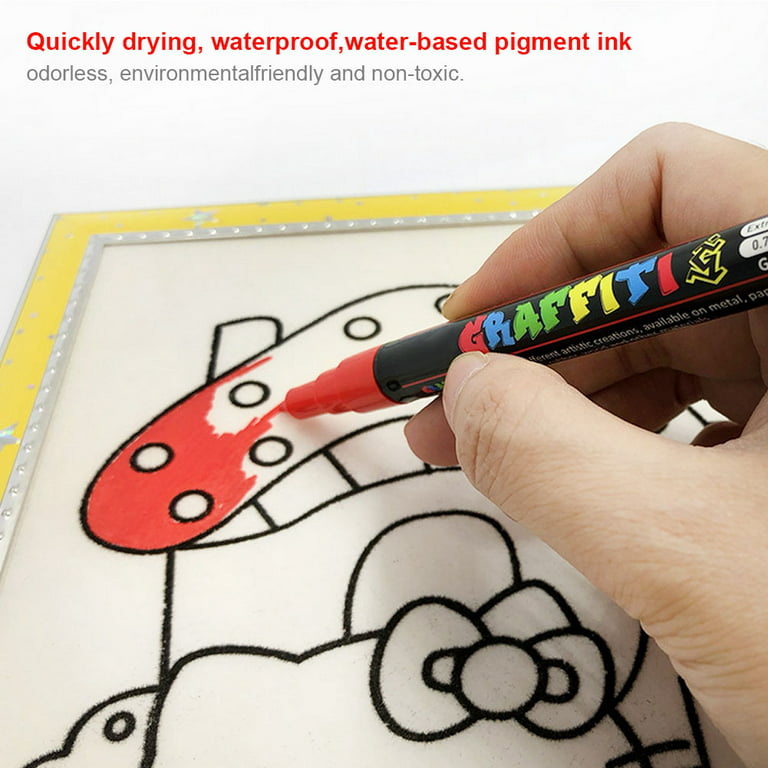 12pcs Sharpie Metallic Permanent Marker 39100 Industrial Waterproof Paint  Markers Drawing Graffiti Art Supplies Stationery