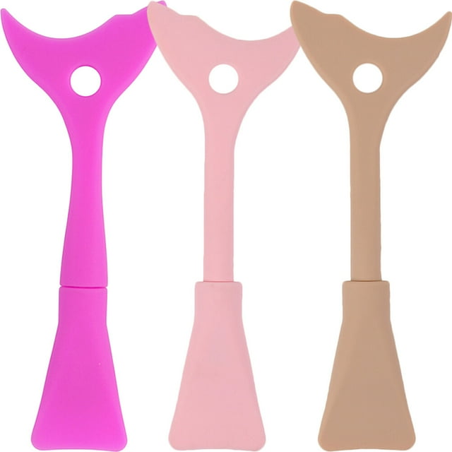 FELTECHELECTR Protector de rímel de silicona, 3 unidades, aplicador multifuncional de silicona para cepillo de pestañas.